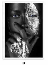 Janu Nubian Woman Silver Janu Canvas