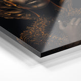 Fille aux fleurs d'or