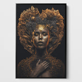 Fille aux fleurs d'or