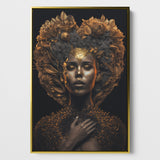 Fille aux fleurs d'or