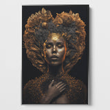 Fille aux fleurs d'or