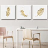 Janu Golden Leaves White Janu Canvas