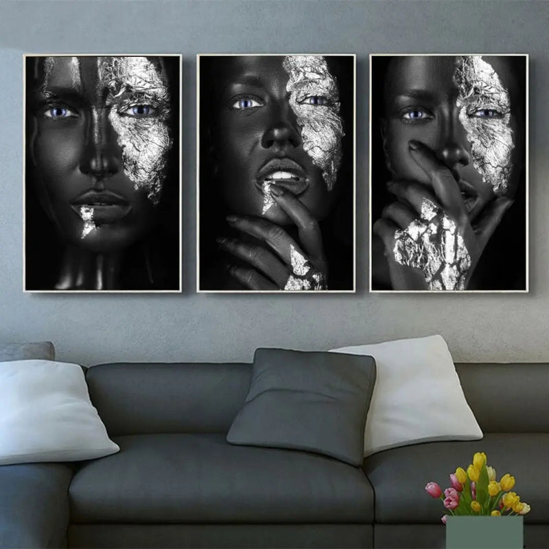 Janu Nubian Woman Silver Janu Canvas